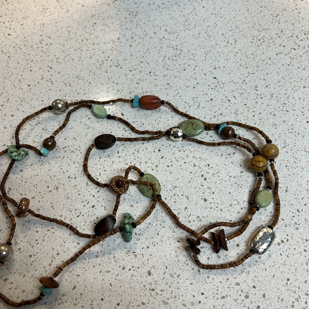 Silpada Green & Blue Howlite, Jasper, Copper & Wood beads, & More Beads. - Picture 2 of 3